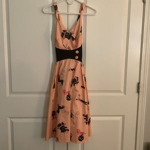 Pinup Girl Clothing medium circus pink swing dress unicorn